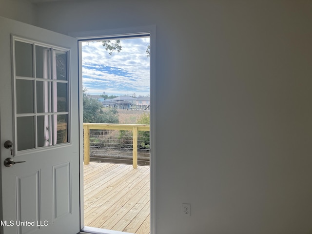 view of doorway to outside