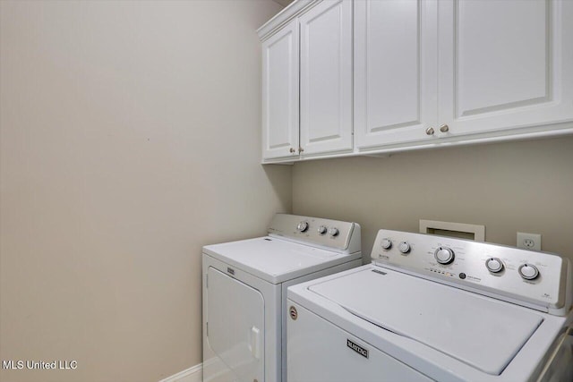 449 Abbey Woods, Brandon, MS 39047 - laundry area with cabinet space and washing machine and dryer