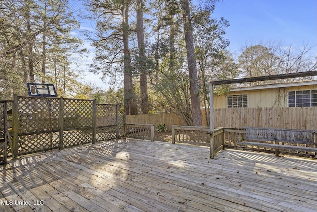 view of wooden deck