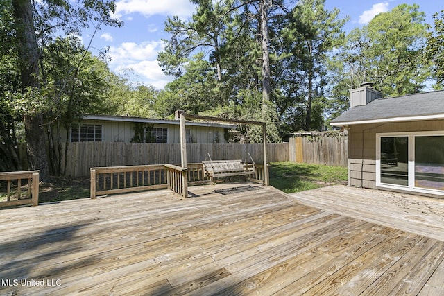 view of wooden terrace