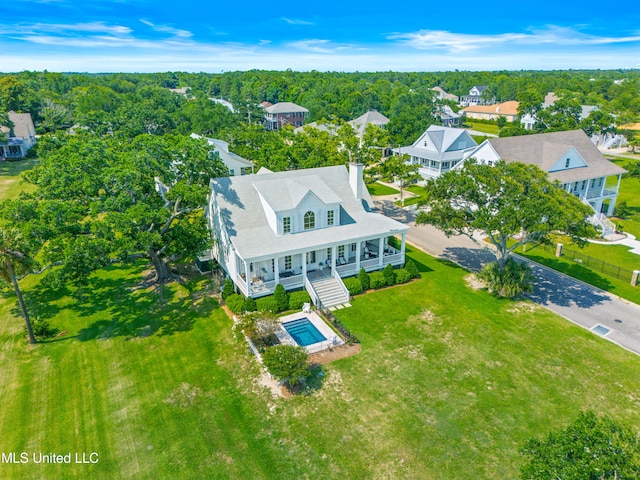1221 E Beach Blvd, Pass Christian, MS 39571 - bird's eye view of a pool area