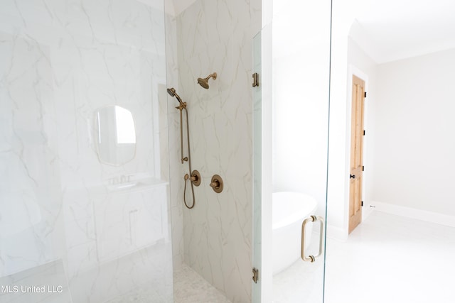 bathroom with an enclosed shower