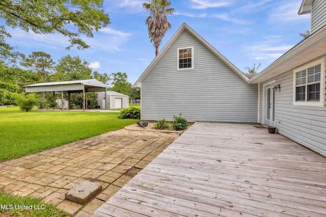 16609 Old River Rd, Vancleave, MS 39565 - wooden terrace featuring a lawn