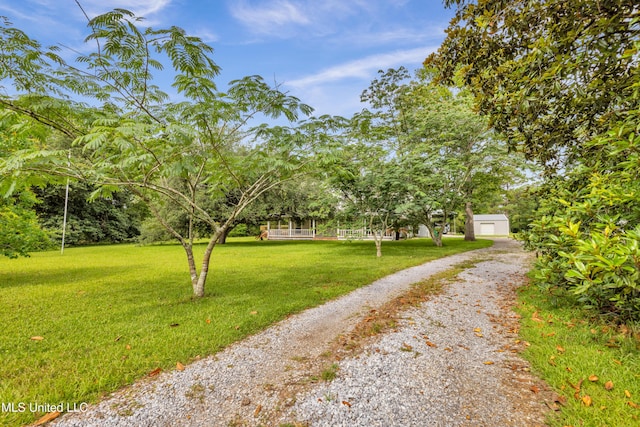 16609 Old River Rd, Vancleave, MS 39565 - view of grassy yard with an outdoor structure