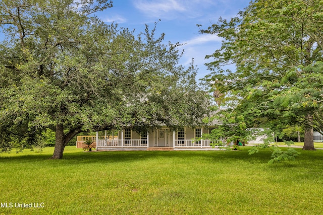 16609 Old River Rd, Vancleave, MS 39565 - view of green lawn featuring covered porch