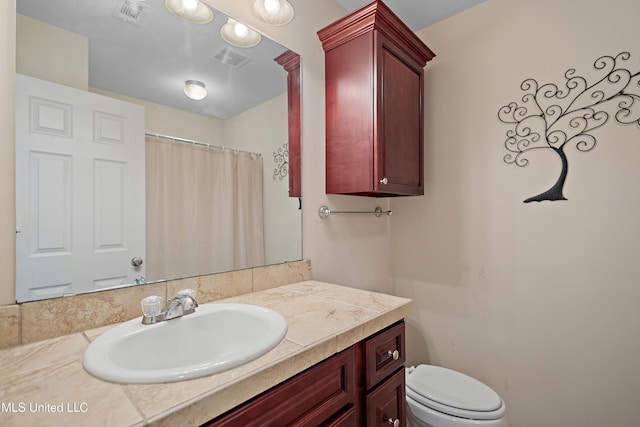 217 Belle Chasse Cir, Jackson, MS 39272 - full bathroom with vanity, toilet, and a shower with shower curtain