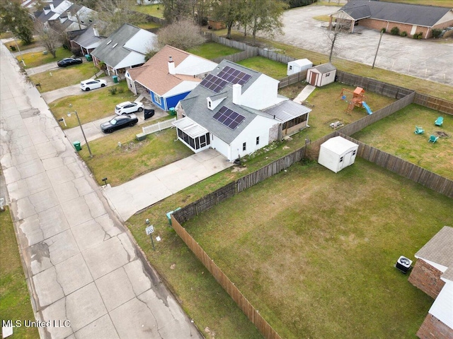 birds eye view of property