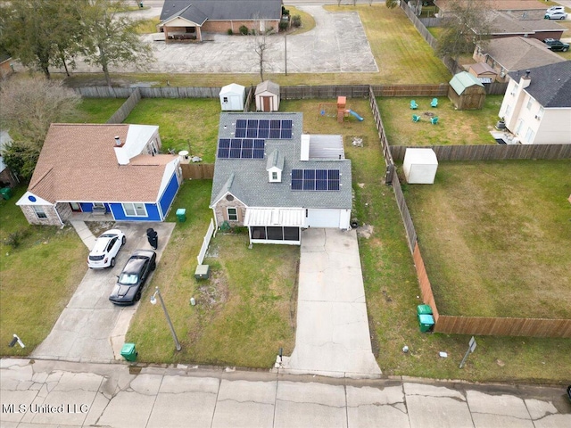 birds eye view of property