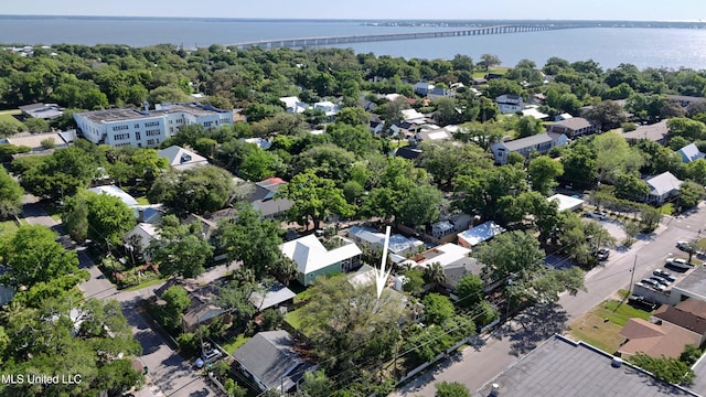 211 Demontluzin Ave, Bay Saint Louis, MS 39520 - aerial overview of property's location with a notable bridge and a nearby body of water