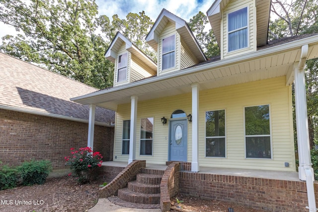 exterior space featuring a porch