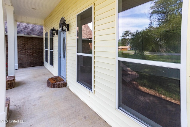 view of patio / terrace with a porch