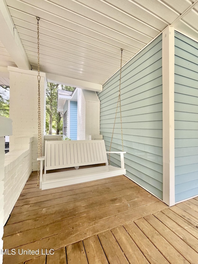 708 Lee Ave, Crystal Springs, MS 39059 - view of wooden terrace