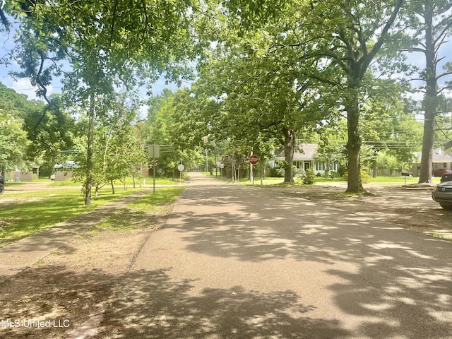 708 Lee Ave, Crystal Springs, MS 39059 - view of asphalt street with traffic signs