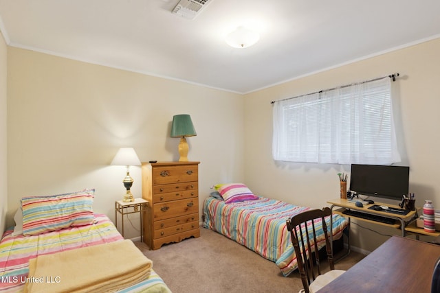 6944 Apona St, Diamondhead, MS 39525 - carpeted bedroom featuring ornamental molding