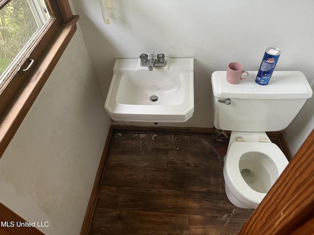 bathroom with sink and toilet