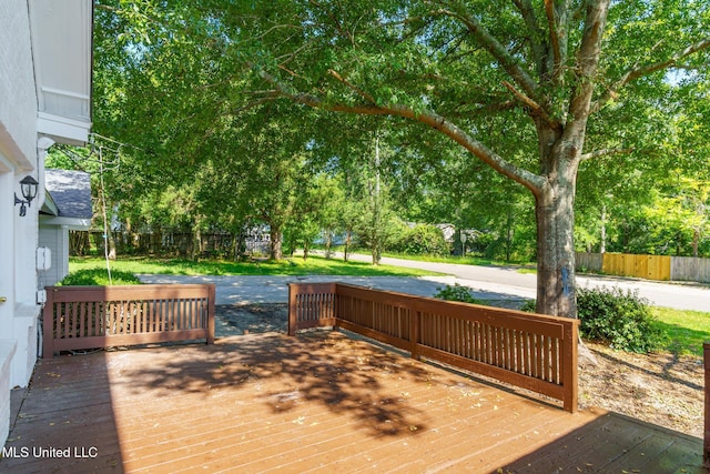 wooden terrace with fence