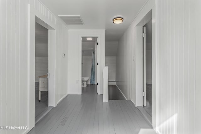 21021 Old River Rd, Vancleave, MS 39565 - hallway with hardwood / wood-style flooring