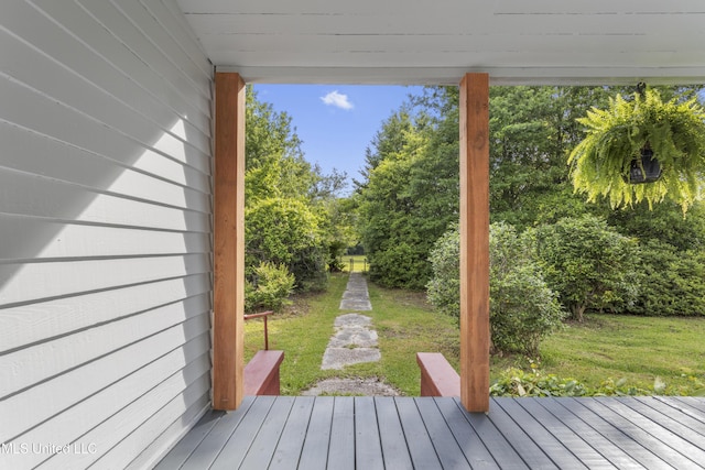 21021 Old River Rd, Vancleave, MS 39565 - wooden terrace with a yard