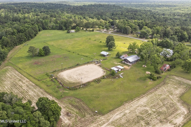 21021 Old River Rd, Vancleave, MS 39565 - aerial view of property and surrounding area featuring rural landscape and a forest