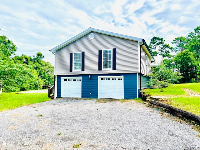 view of property exterior with a garage