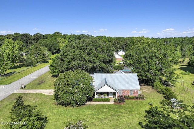 13625 Mount Pleasant Rd, Vancleave, MS 39565 - view from above of property with a heavily wooded area