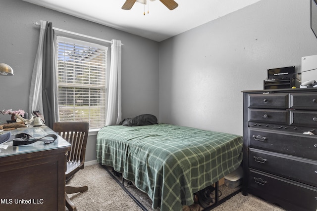 13625 Mount Pleasant Rd, Vancleave, MS 39565 - bedroom featuring light carpet and ceiling fan