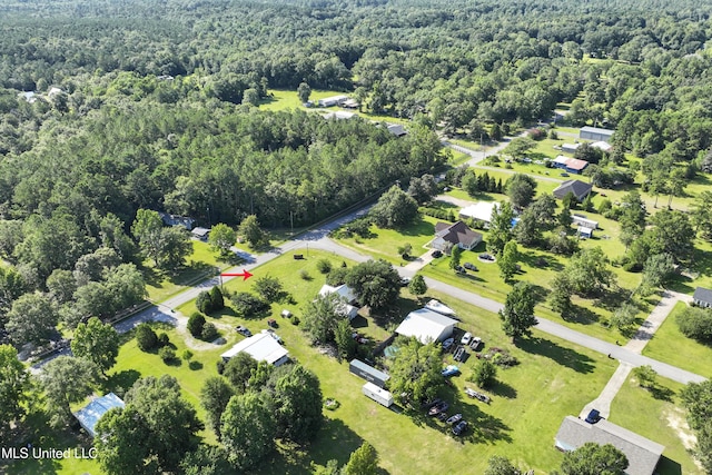 13625 Mount Pleasant Rd, Vancleave, MS 39565 - aerial view of property and surrounding area with a heavily wooded area