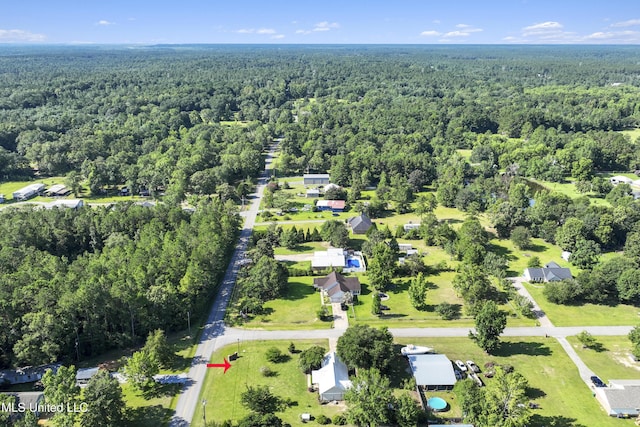 13625 Mount Pleasant Rd, Vancleave, MS 39565 - aerial view of property and surrounding area with a forest