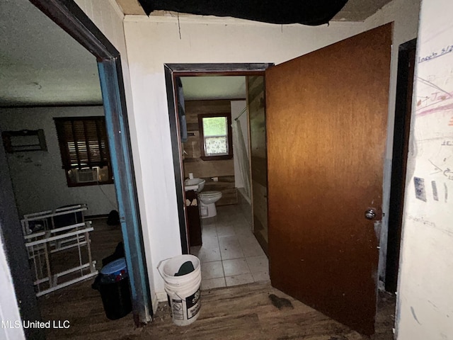 99 SW Railroad Rd, Roxie, MS 39661 - hall featuring wood finished floors