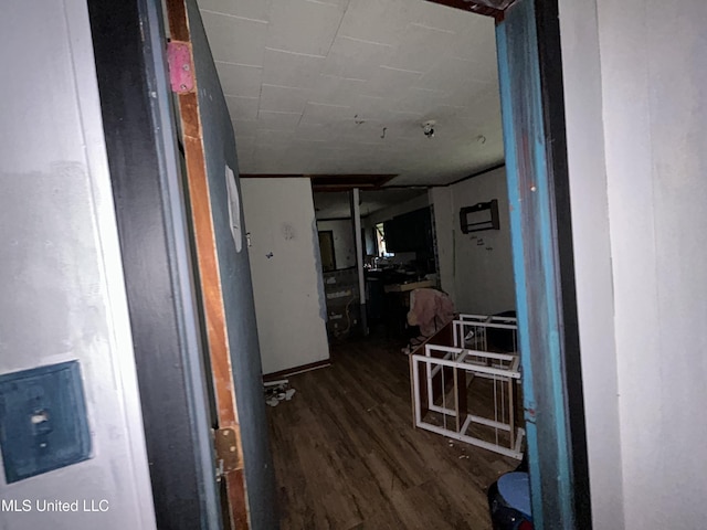 99 SW Railroad Rd, Roxie, MS 39661 - hall with wood finished floors