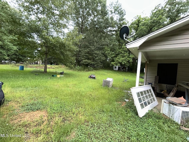 99 SW Railroad Rd, Roxie, MS 39661 - view of green lawn with view of wooded area