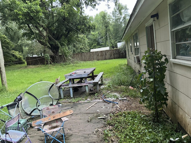 99 SW Railroad Rd, Roxie, MS 39661 - fenced backyard with cooling unit