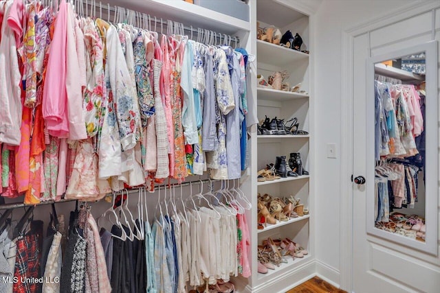 1235 Cutter Ln, Brandon, MS 39047 - walk in closet featuring wood finished floors