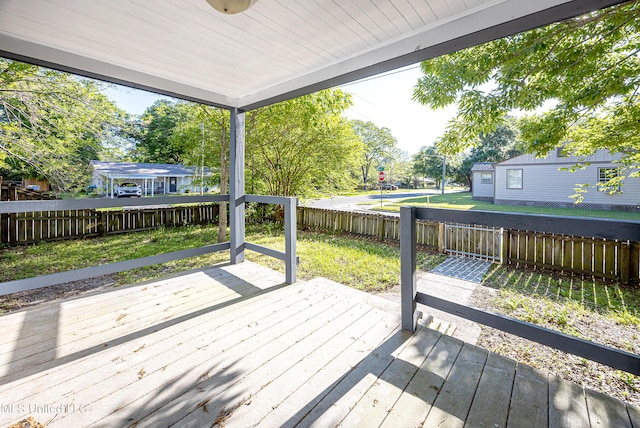 2411 12th St, Pascagoula, MS 39567 - deck with a fenced backyard