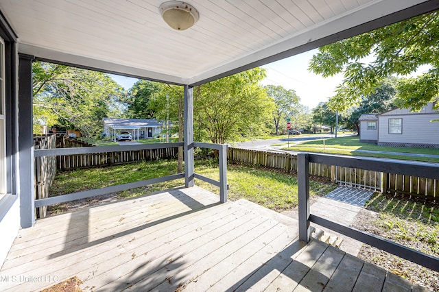 2411 12th St, Pascagoula, MS 39567 - deck with a fenced backyard