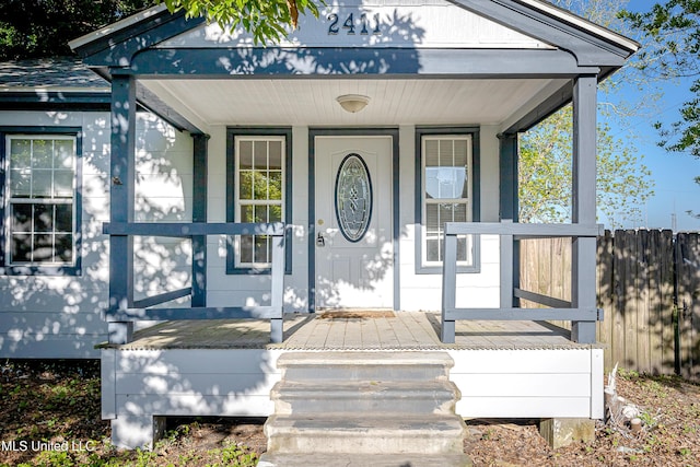 2411 12th St, Pascagoula, MS 39567 - entrance to property featuring a porch
