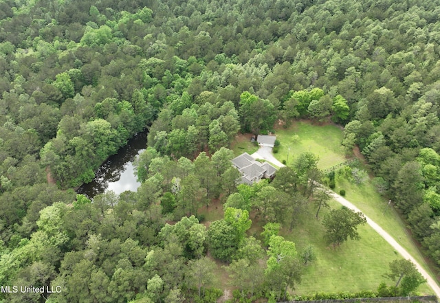 110 Frye Rd, Hattiesburg, MS 39401 - aerial view of property and surrounding area with a heavily wooded area