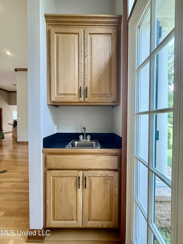 110 Frye Rd, Hattiesburg, MS 39401 - indoor wet bar with light wood-style floors and healthy amount of natural light