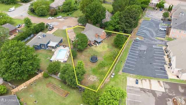 drone / aerial view featuring a residential view