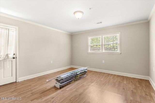 78 Bayou Cir, Gulfport, MS 39507 - unfurnished room with light wood-style floors, baseboards, and crown molding