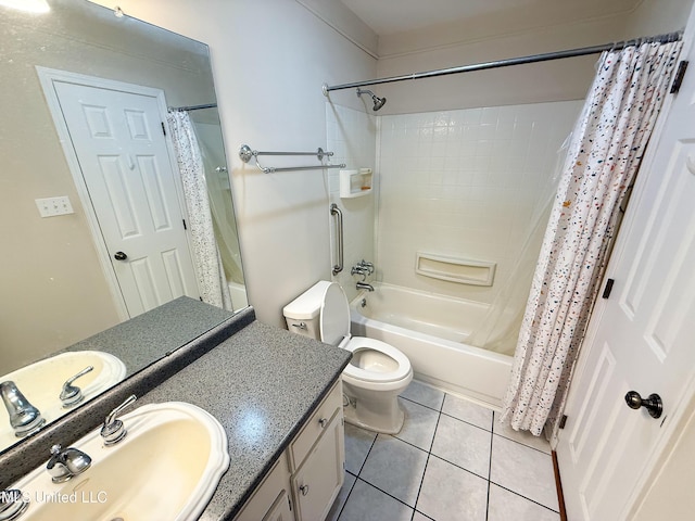999 Hamakua St, Diamondhead, MS 39525 - bathroom with vanity, shower / tub combo with curtain, and tile patterned flooring