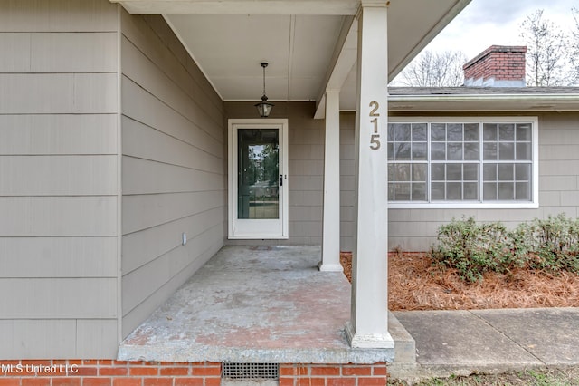 view of doorway to property