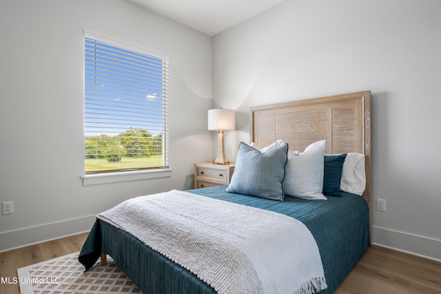 bedroom featuring wood-type flooring