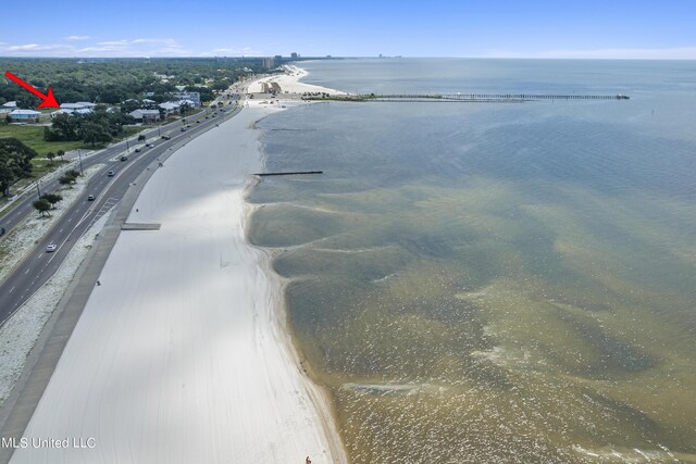 124 Arkansas Ave, Gulfport, MS 39507 - birds eye view of property with a water view