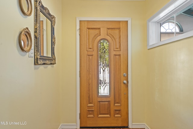 view of foyer entrance