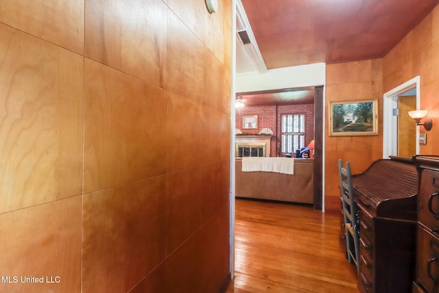 221 S Third St, Wiggins, MS 39577 - hallway featuring wood finished floors