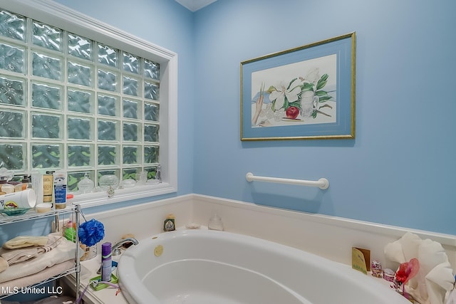 bathroom with a bathing tub