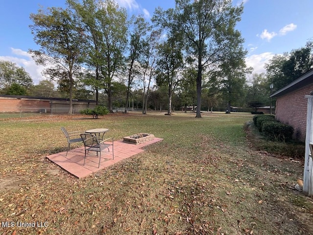 view of yard with a patio