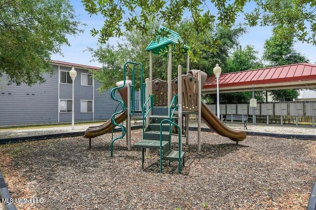 view of jungle gym