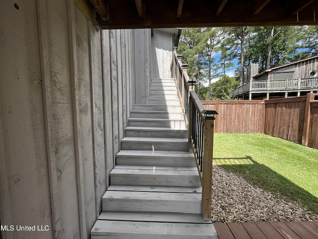 view of stairs